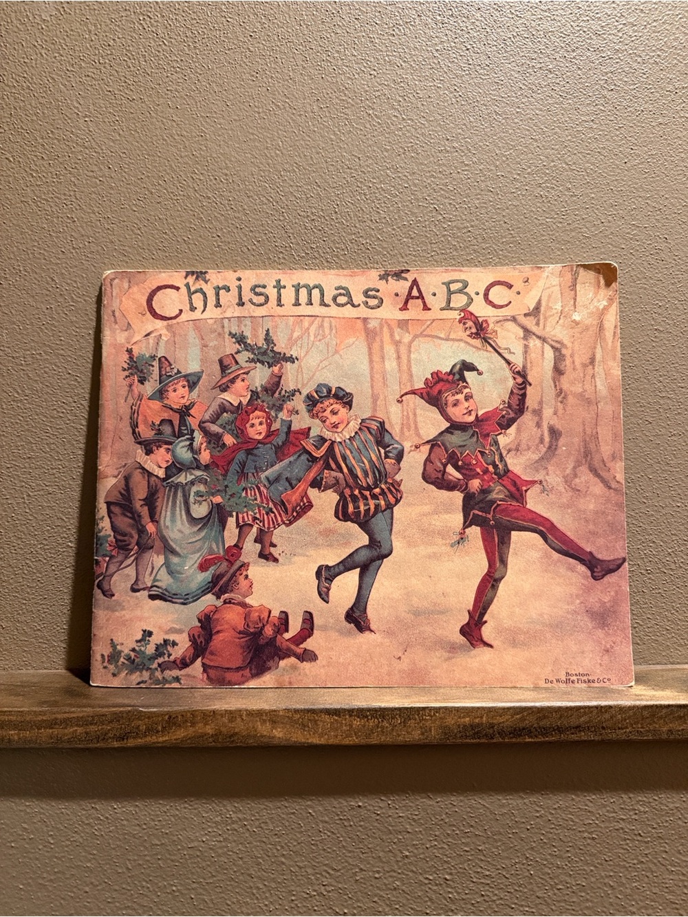 Christmas ABC De Wolfe Fiske & Co Picture Book Evergreen Reproduction Vintage